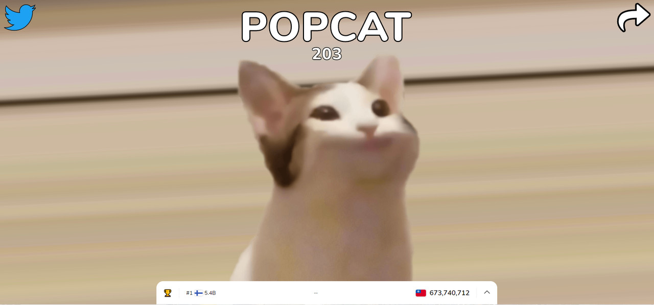 ▲▼        迷因貓POPCAT點擊大賽     。（圖／翻攝自網路）