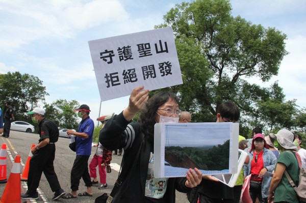 ▲台灣民俗村環評，彰化環盟抗議。（圖／彰化環盟提供）