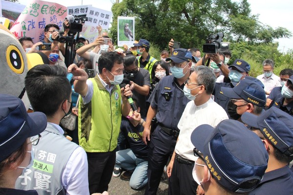 ▲台灣民俗村環評，彰化環盟抗議。（圖／彰化環盟提供）