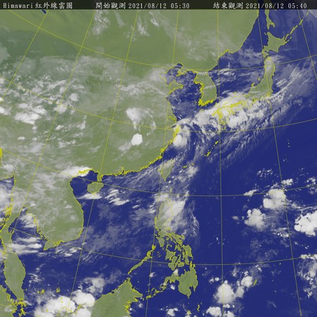 ▲▼0812衛星雲圖。（圖／翻攝中央氣象局）