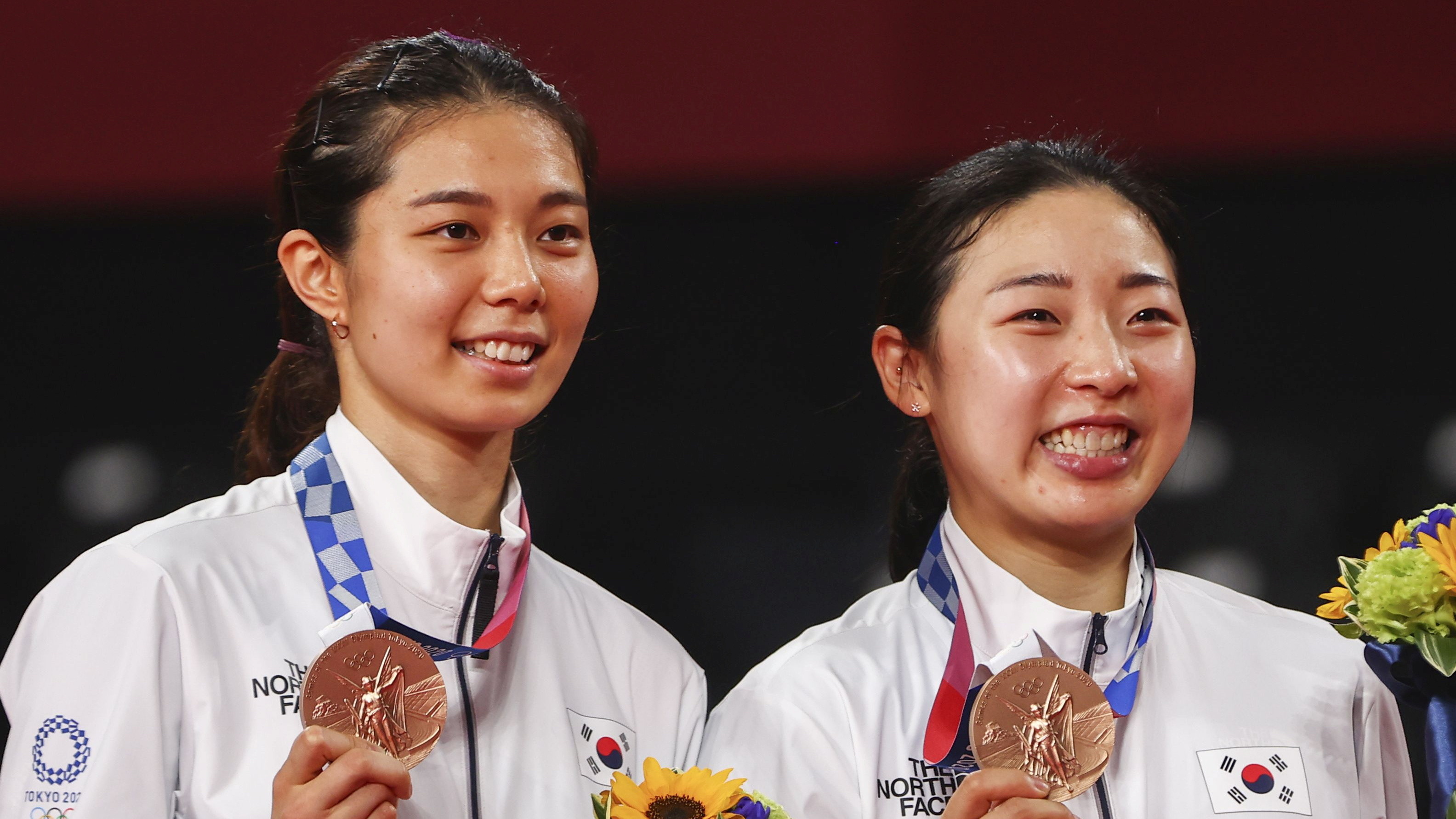 ▲▼南韓金昭映、孔熙榮在2020東奧羽球女子雙打奪下銅牌。（圖／路透社）