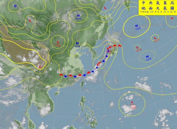 天氣圖。（圖／氣象局）