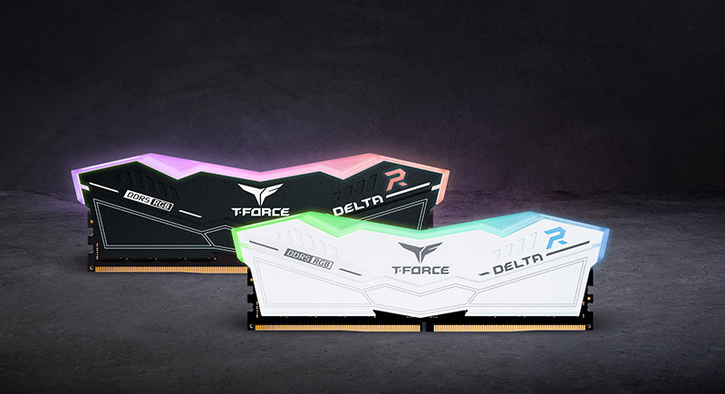 ▲▼十銓推出T-FORCE DELTA RGB DDR5，讓玩家透過主機板廠燈效軟體，輕鬆調整出個人專屬的璀璨色彩風格。（圖／十銓提供）