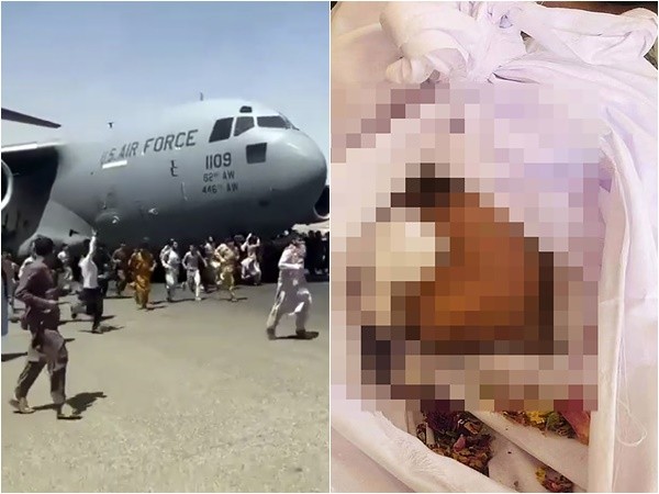 ▲▼阿富汗喀布爾機場推擠，14歲少女慘遭踩踏致死。（左圖／達志影像／美聯社；右圖／推特）