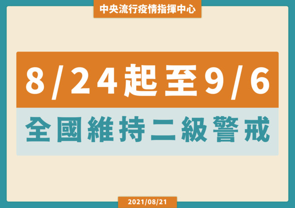 ▲▼維持疫情警戒標準為第二級。（圖／指揮中心提供）