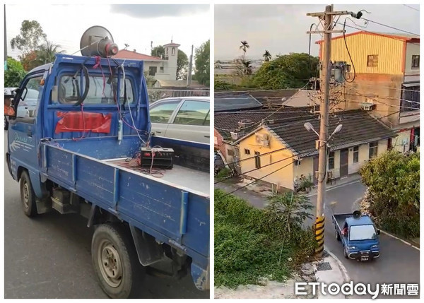 ▲里長準備廣播車沿路播送染疫個案訊息。（圖／彰化踢爆網提供）