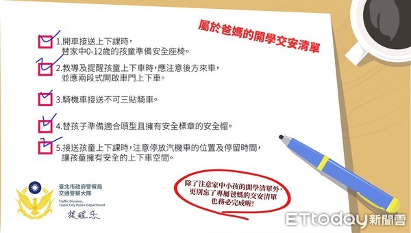 ▲台北市警方將於9月1日開學日增派警力進行交通疏導、避免人車群聚做好防疫。（圖／記者張君豪翻攝）