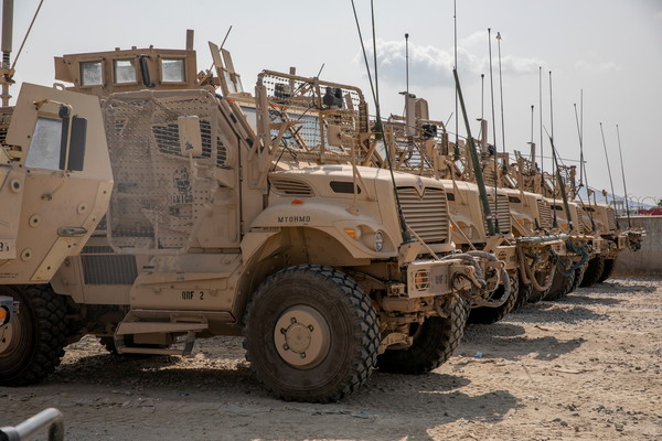 ▲▼美軍留在阿富汗的MRAP裝甲車。（圖／路透）