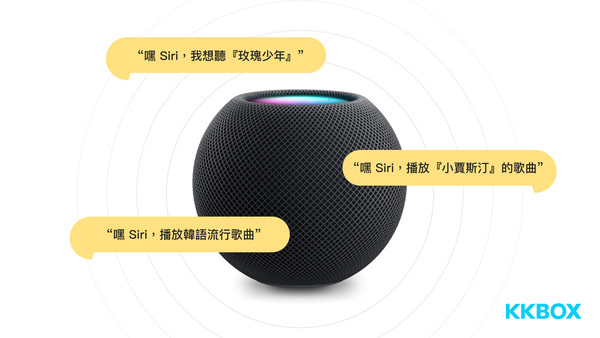 ▲KKBOX表示即日起，透過Siri就可在HomePod以及HomePod mini點播超過 7000萬首曲庫。（圖／KKBOX提供）