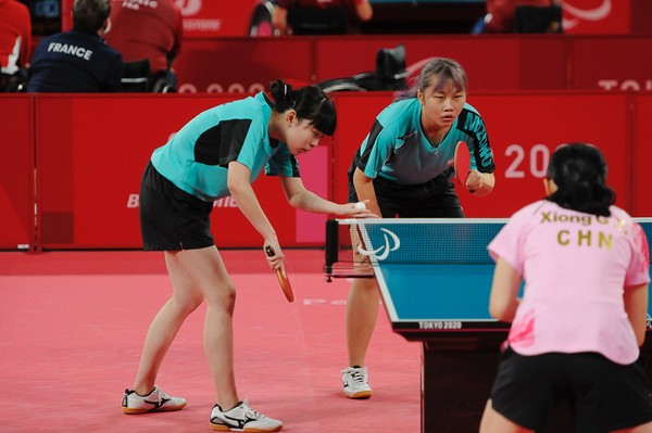 ▲東京帕運桌球女團賽，田曉雯、林姿妤於8強賽止步。（圖／體育署提供）