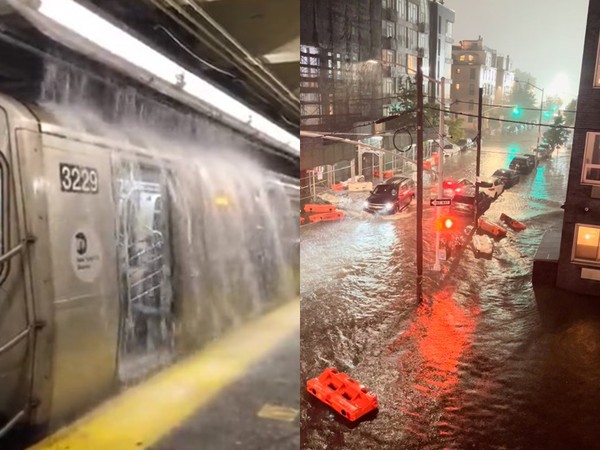 ▲▼紐約,淹水。（圖／翻攝自SubwayCreatures推特、路透）