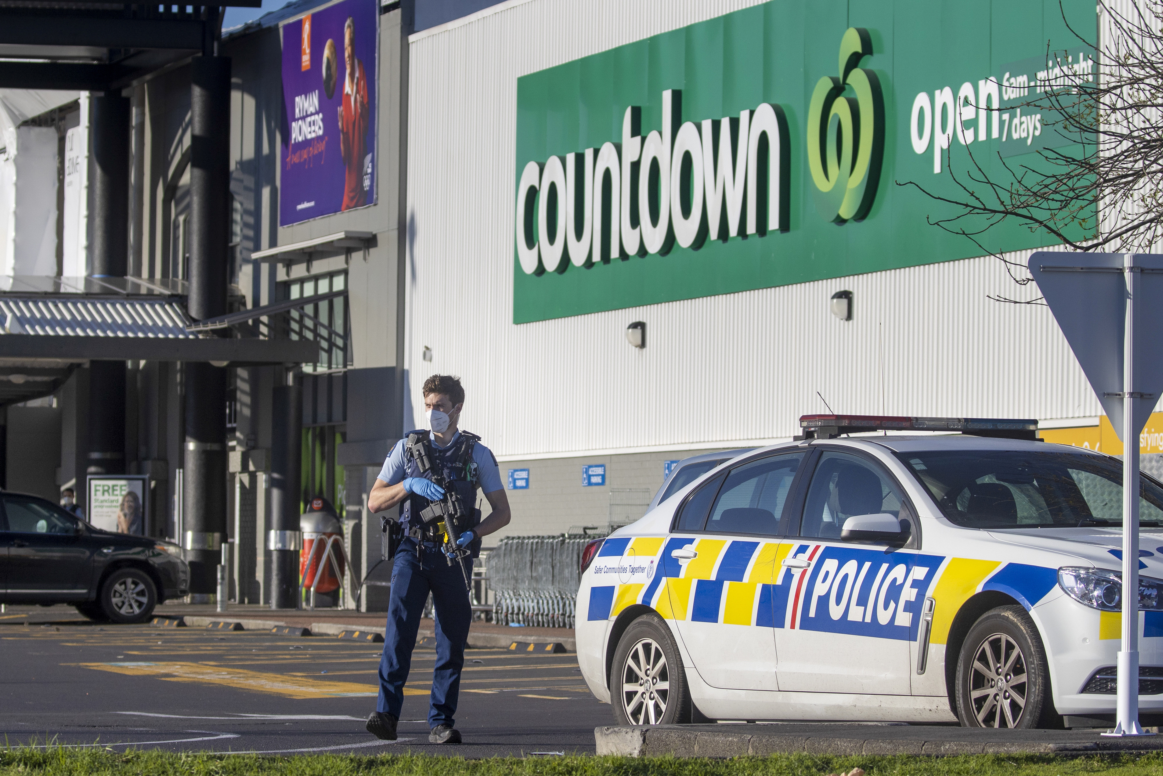 ▲▼紐西蘭奧克蘭近郊紐林恩（New Lynn）Countdown超市發生恐攻。（圖／達志影像／美聯社）
