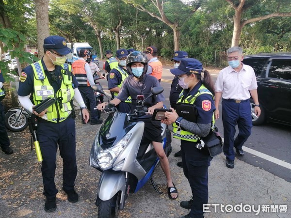 ▲警、監單位聯合於縣道139線進行大執法，維護道路安全。（圖／記者唐詠絮翻攝）