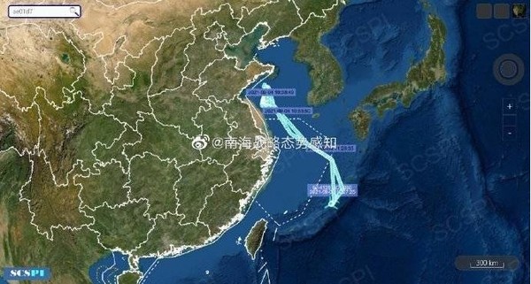 ▲美國空軍4日、5日皆派出RC-135S偵察機逕直前往中國領海附近海域抵近偵察。（圖／翻攝自微博／南海战略态势感知）