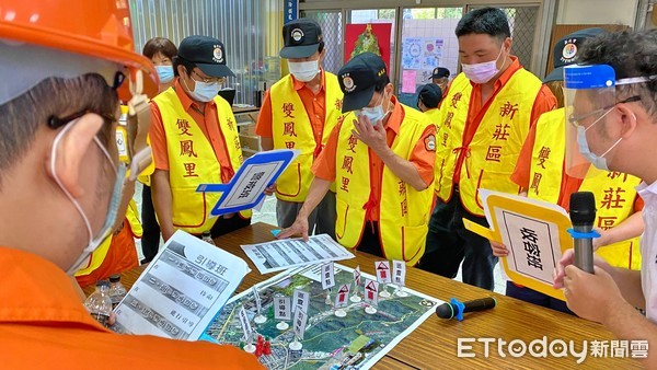 ▲新北土石流自主防災社區2.0 新莊雙鳳里26日實兵演練。（圖／新北市農業局提供）