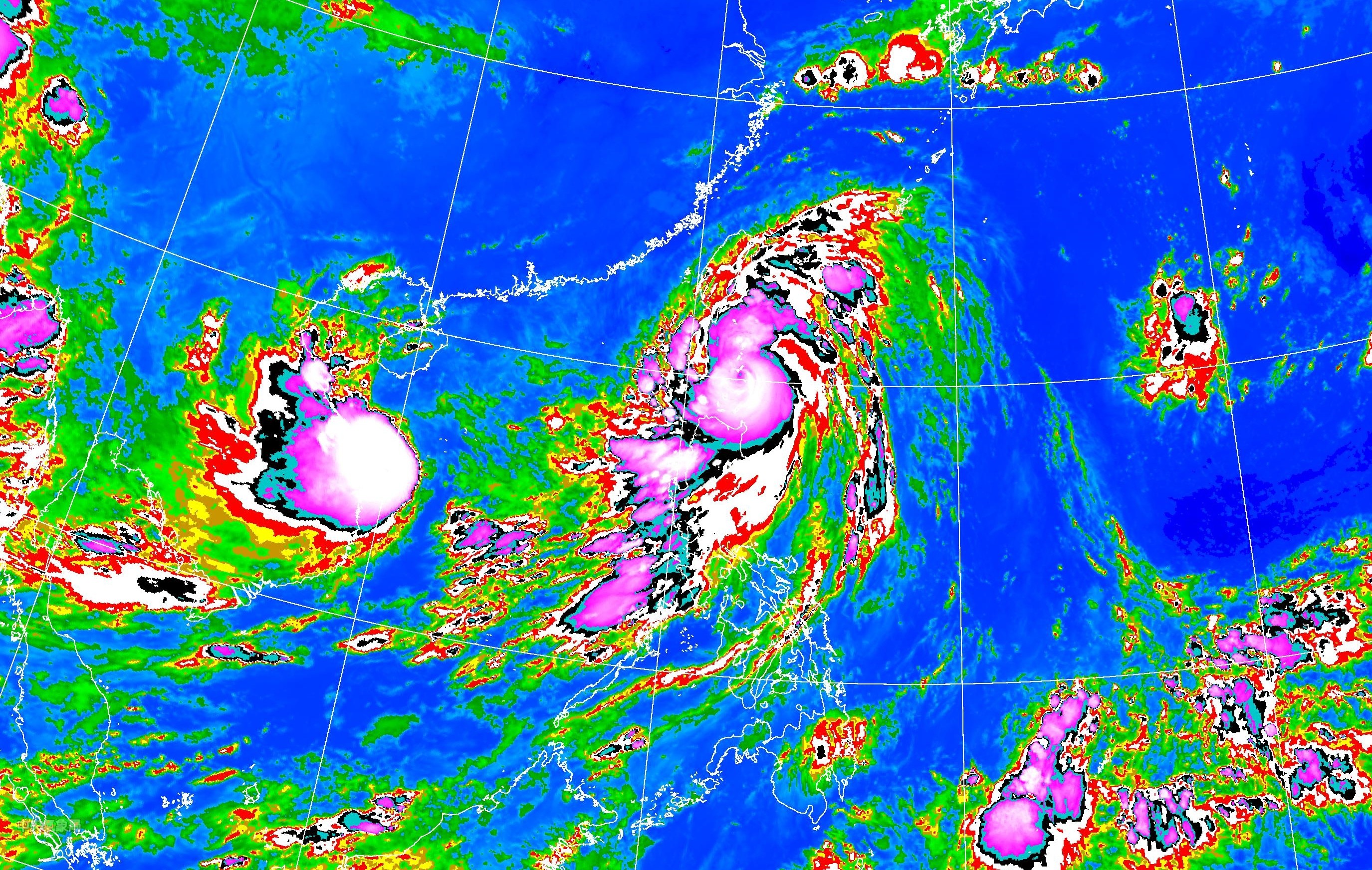 璨樹颱風衛星雲圖。2021/09/11 07:00（圖／中央氣象局）