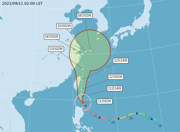 ▲▼璨樹颱風路徑圖。（圖／翻攝中央氣象局）