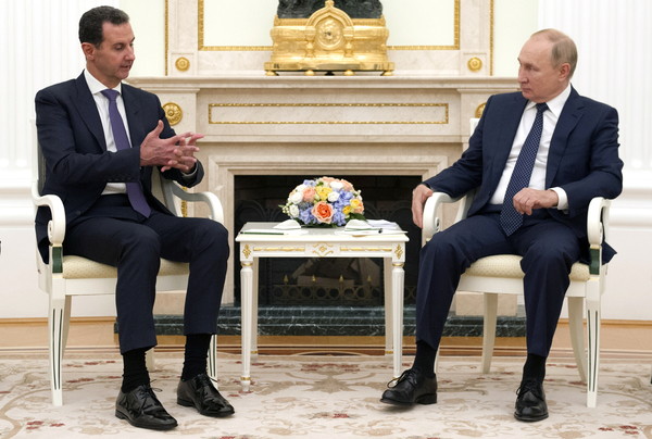 ▲▼2021年9月13日，俄羅斯總統普丁（Vladimir Putin）接見敘利亞總統阿塞德（Bashar al-Assad）。（圖／路透）