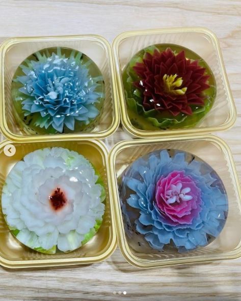▲余皓然熱愛做甜點，日前做出超精緻果凍花。（圖／翻攝自Instagram／fifi920120）