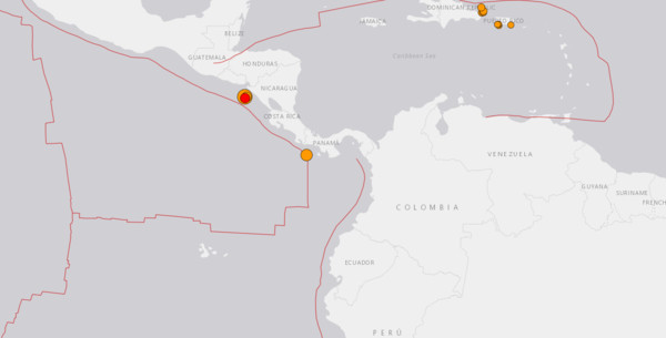 ▲▼尼加拉瓜發生規模6.5強震。（圖／翻攝自美國地質調查所（USGS））