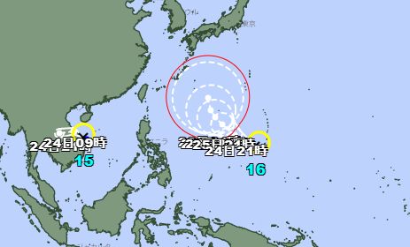 ▲▼快訊／16號颱風「蒲公英」生成！最新路徑曝光。（圖／日本氣象廳）