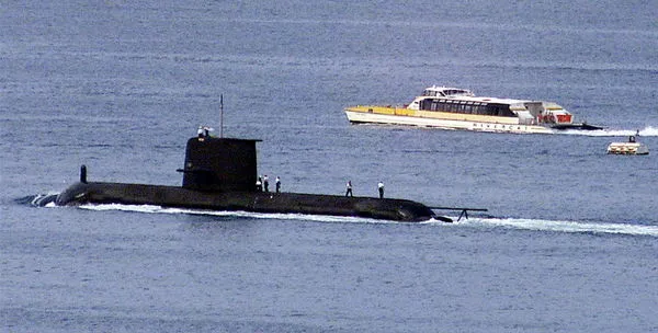 ▲▼澳洲皇家海軍的柯林斯級潛艇沃勒號(HMAS Waller) 。（圖／路透）
