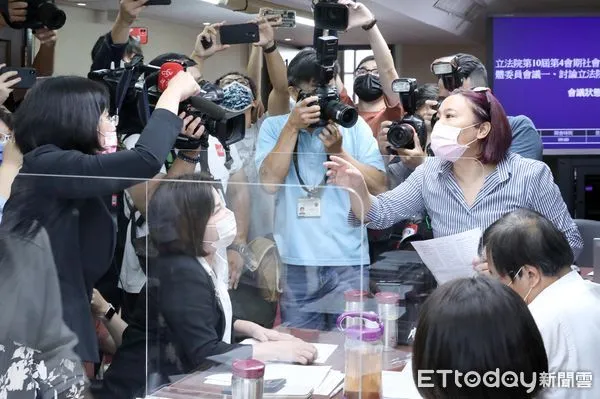 ▲▼立法院社福衛環委員會 陳玉珍抗議表決不合議事規則。（圖／記者屠惠剛攝）