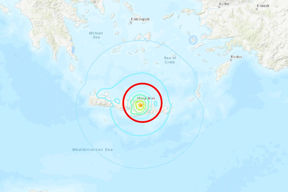 ▲▼ 希臘發生6.0強震。（圖／翻攝自USGS）