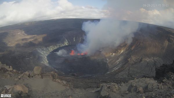 ▲▼夏威夷幾勞亞火山噴發。（圖／翻攝自USGS官網）