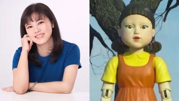 ▲▼台北市議員游淑惠被網友發現，撞臉《魷魚遊戲》中的詭異娃娃。（圖／翻攝游淑慧臉書）