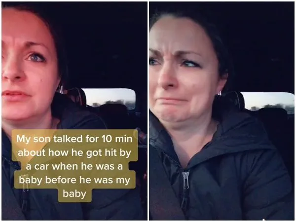 ▲▼美國一名媽媽拍下兒子吐露前世記憶。（圖／翻攝TikTok@ana_mana_pia）