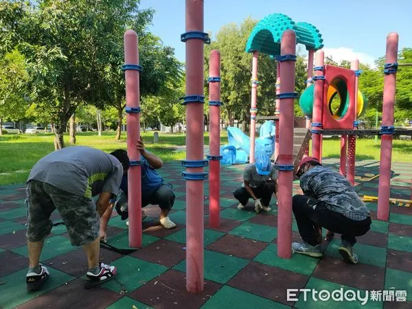 ▲台南市政府工務局，預計今年底可改善138座公園的遊具，以符合安全規範。（圖／記者林悅翻攝，下同）