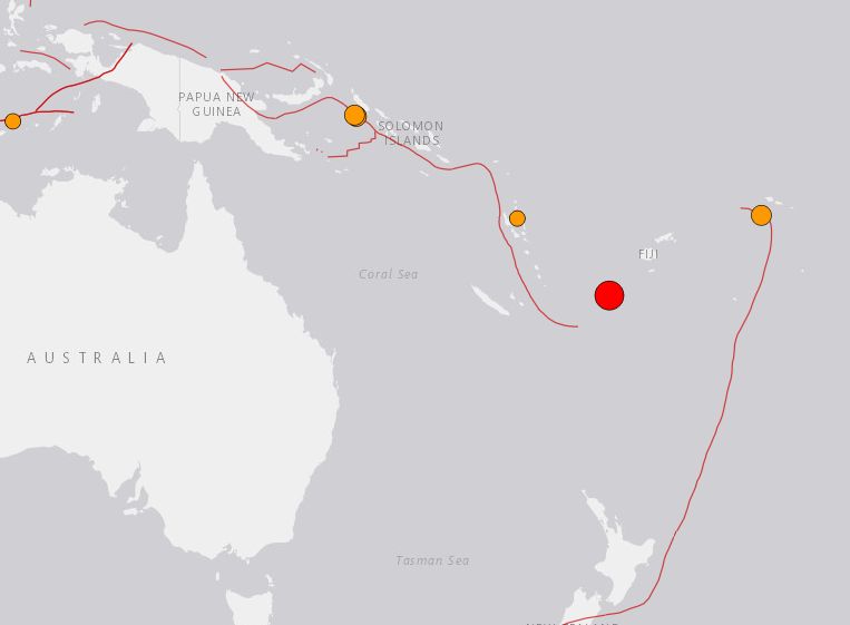 ▲▼ 太平洋西南部島國萬那杜發生規模7.2地震。（圖／翻攝自USGS）