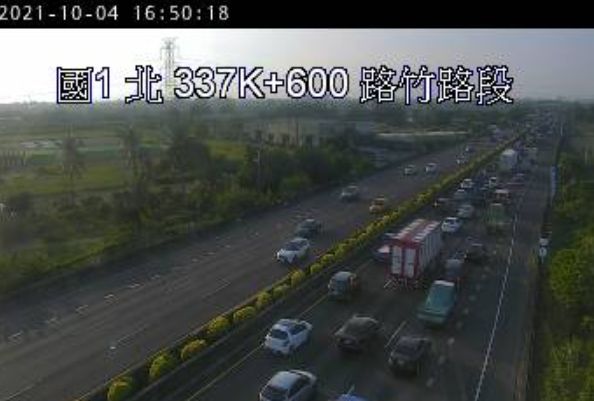 ▲▼   中山高北上334.1公里仁德戰備道路段車禍          。（圖／翻攝高速公路1968）