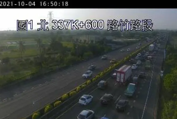 ▲▼   中山高北上334.1公里仁德戰備道路段車禍          。（圖／翻攝高速公路1968）