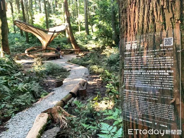 ▲東眼山8/22新設了第五號及第六號裝置「飄森、環森」。（圖／記者彭懷玉攝）