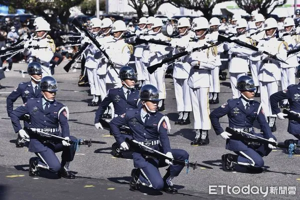 ▲圖為三軍樂儀隊國慶預演。（圖／記者李毓康攝）