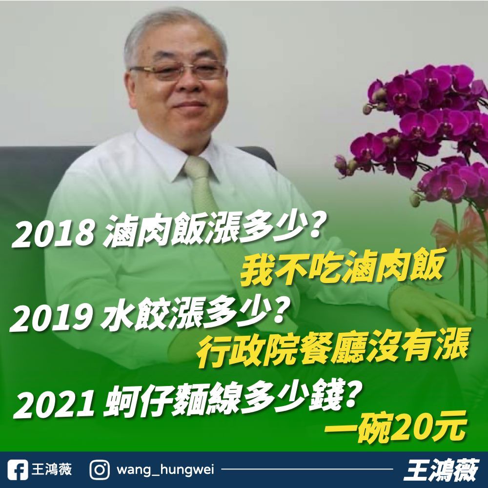 ▲▼三寶主計長曾回「不吃滷肉飯」　3大金句被挖！議員驚：與世隔絕。（圖／翻攝自臉書／王鴻薇）