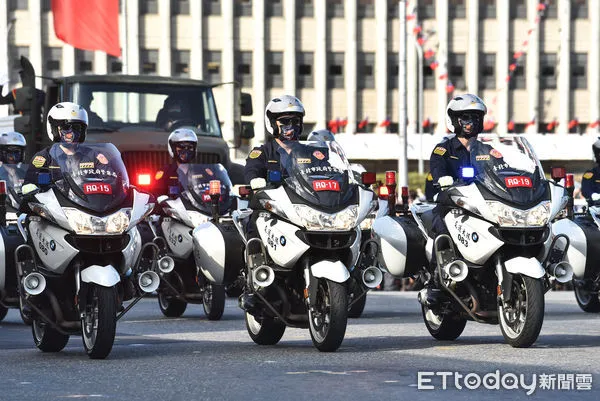 ▲▼110年國慶大會預演,台北市政府警察局交通大隊。（圖／記者李毓康攝）