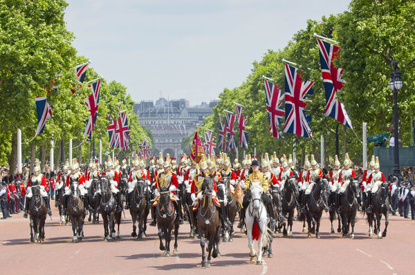 ▲▼2017年英國閱兵、英國女王生日閱兵、皇家騎兵隊。（圖／達志影像／美聯社）