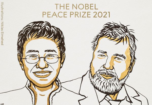 ▲▼2021年諾貝爾和平獎得主。（圖／@NobelPrize）