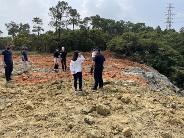 ▲桃園查緝違法開發山坡地，出動空拍機