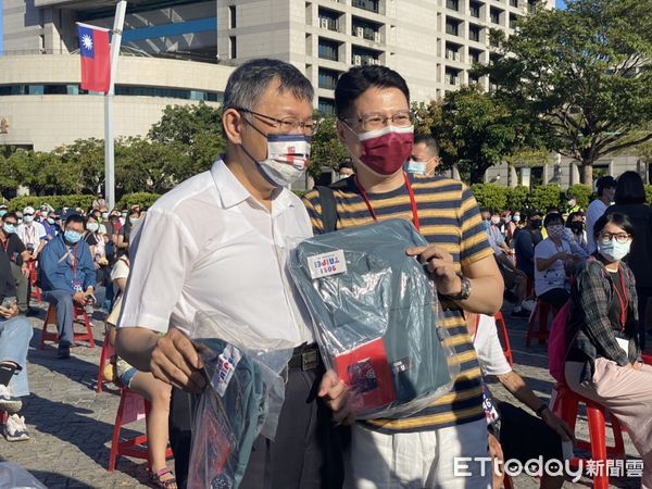 ▲▼台北市長柯文哲出席110年台北市國慶升旗暨慶祝活動。（圖／記者袁茵攝）