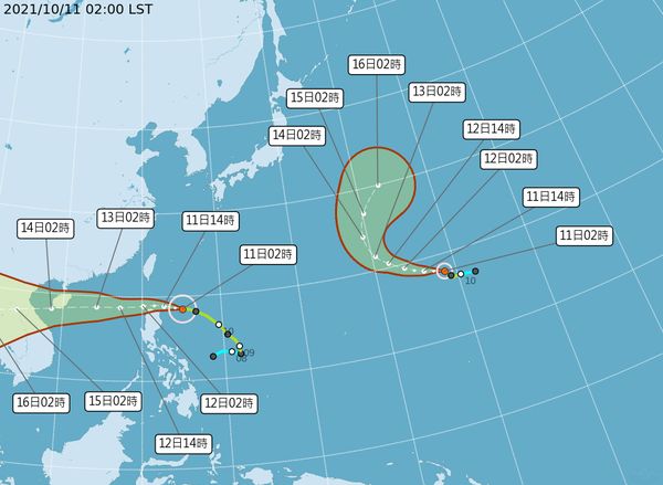 ▲圓規颱風1011。（圖／翻攝自中央氣象局）