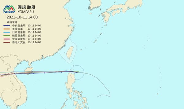 ▲圓規颱風各國路徑預測。（圖／翻攝自NCDR）