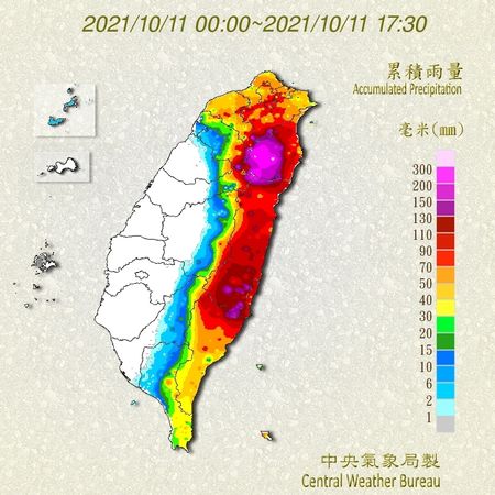 ▲圓規颱風定量降水預報。（圖／氣象局提供）