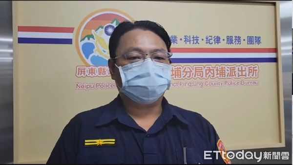 ▲內埔警方說明外送員、店家取餐發生糾紛處理情形            。（圖／記者陳崑福翻攝）