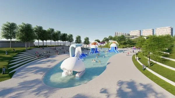 ▲▼     沙崙園區定位文創展演及停車功能，兼以主題式親水設施多元化 PR        。（圖／）