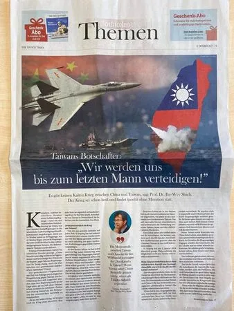 ▲▼謝志偉受外媒訪問時稱，台灣會戰到最後一兵一卒。（圖／翻攝謝志偉臉書）