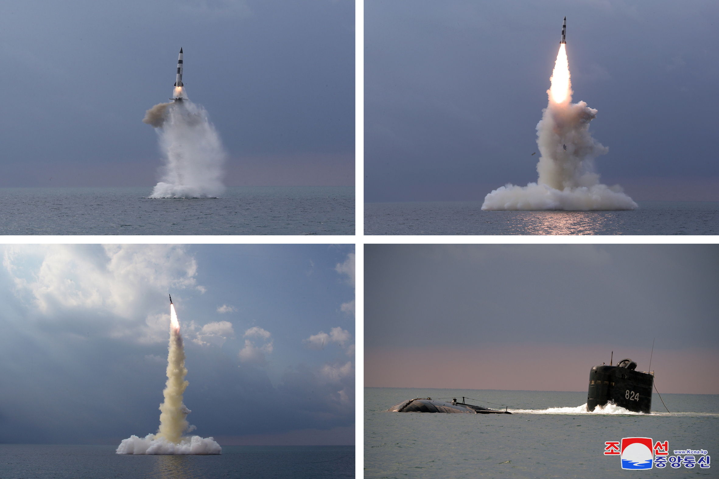 ▲▼北韓官媒證實　新型潛射彈道飛彈試射成功。（圖／路透）